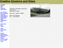 Tablet Screenshot of creativeceramicsandglass.com